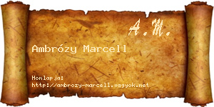 Ambrózy Marcell névjegykártya